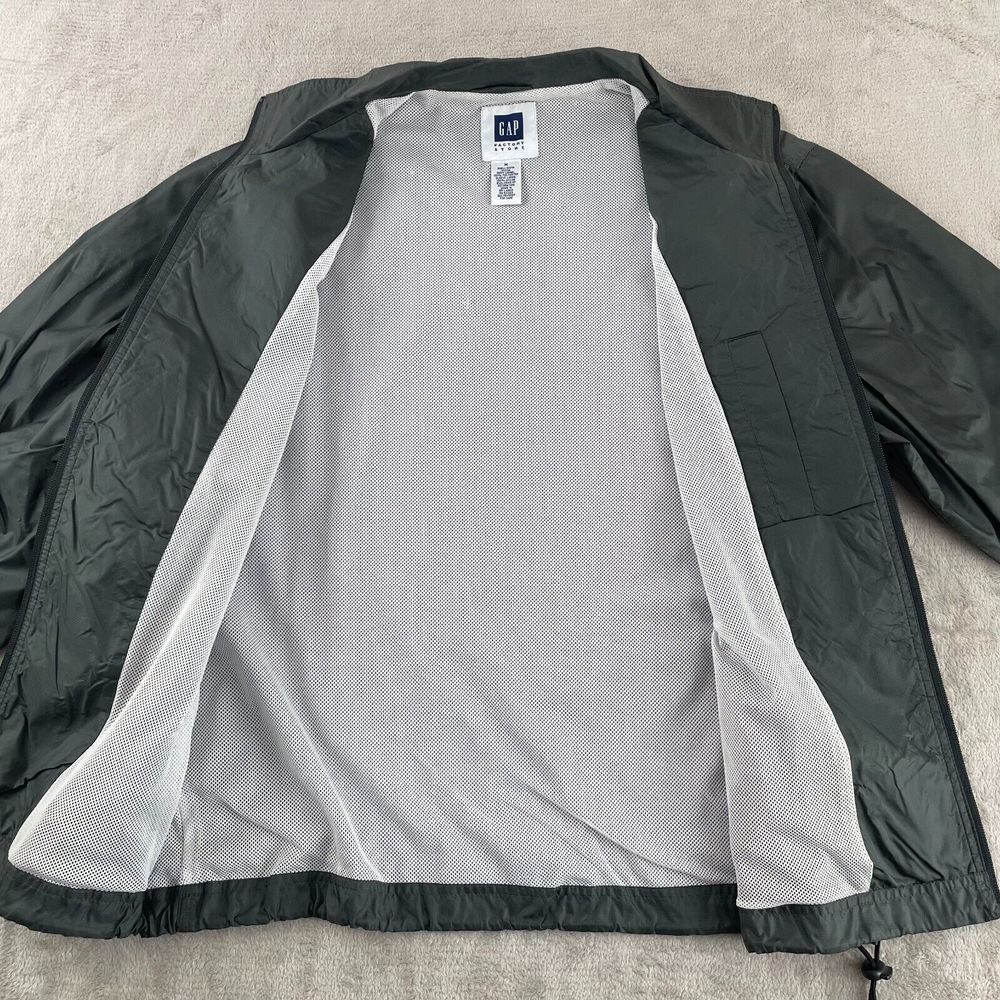 Vintage GAP Performance Jacket Men Medium Grey Fu… - image 4